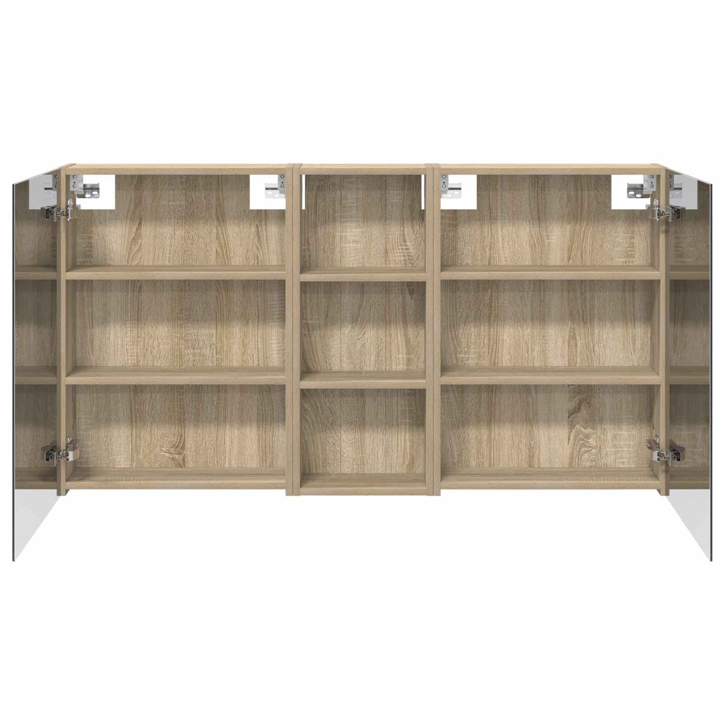Badkamerkastenset 3 pcs 130 x 14,5 x 70 cm Bewerkt hout