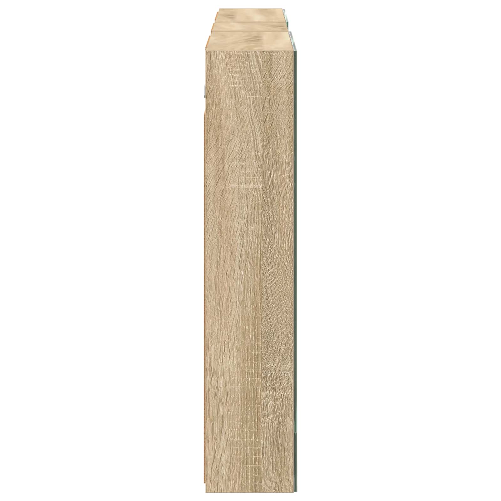 Badkamerkastenset 3 pcs 130 x 14,5 x 70 cm Bewerkt hout