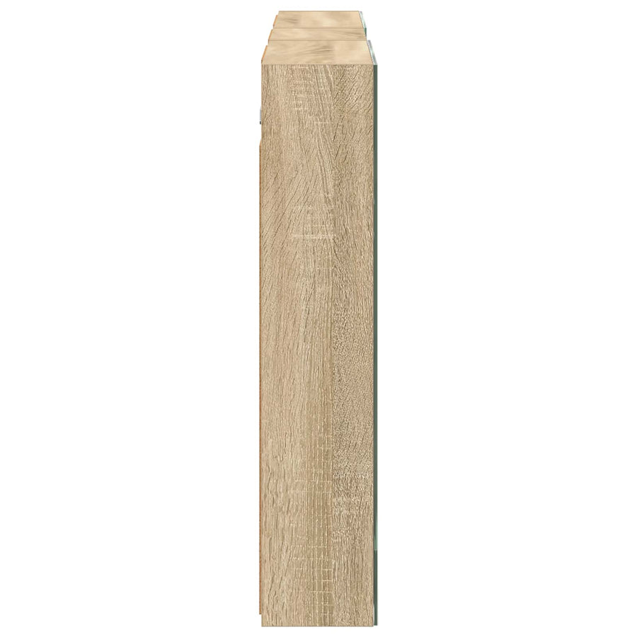 Badkamerkastenset 3 pcs 130 x 14,5 x 70 cm Bewerkt hout