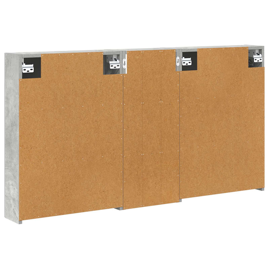 Badkamerkastenset 3 pcs 130 x 14,5 x 70 cm Bewerkt hout