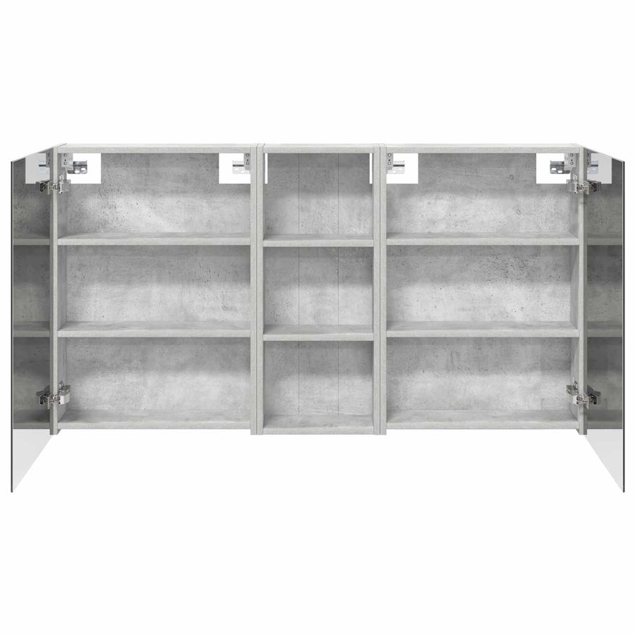 Badkamerkastenset 3 pcs 130 x 14,5 x 70 cm Bewerkt hout