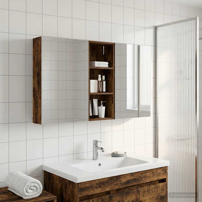 Badkamerkastenset 3 st 130 x 14,5 x 70 cm Bewerkt hout