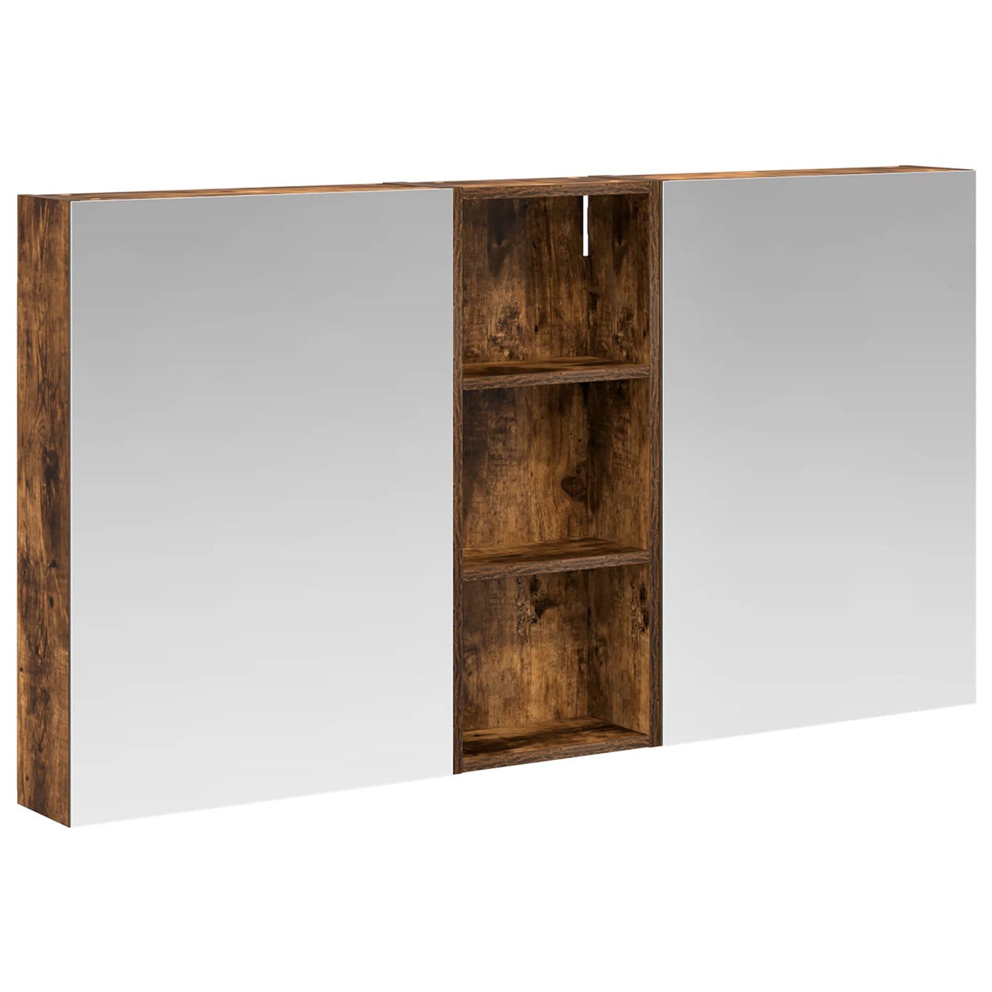 Badkamerkastenset 3 pcs 130 x 14,5 x 70 cm Bewerkt hout