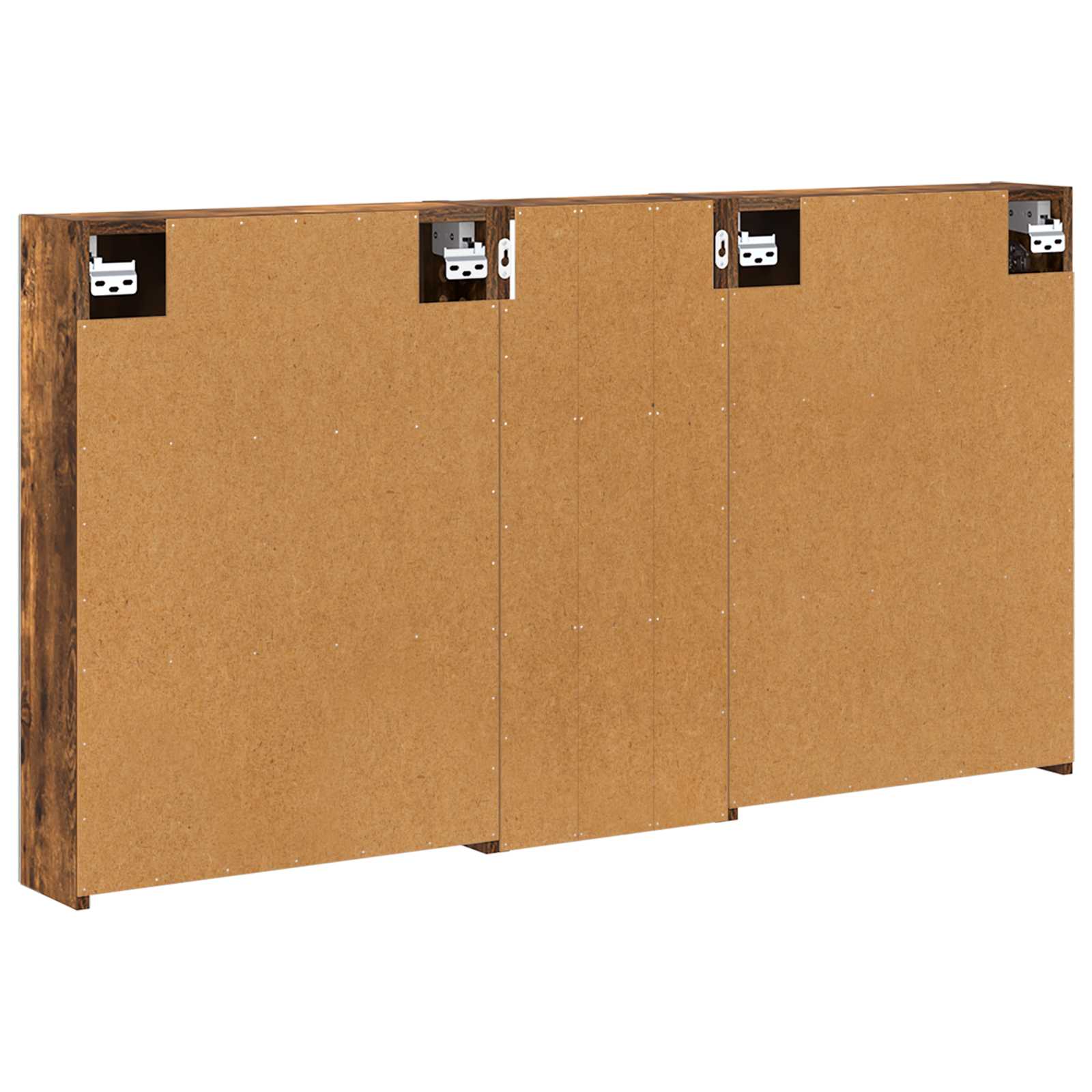Badkamerkastenset 3 pcs 130 x 14,5 x 70 cm Bewerkt hout
