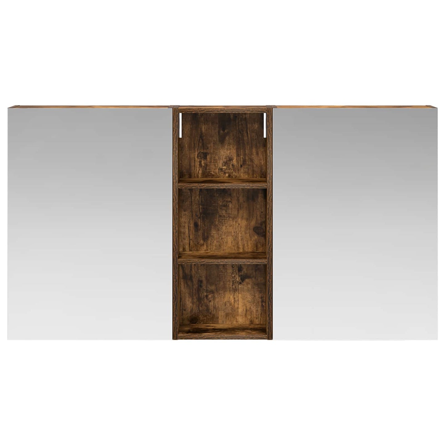 Badkamerkastenset 3 pcs 130 x 14,5 x 70 cm Bewerkt hout
