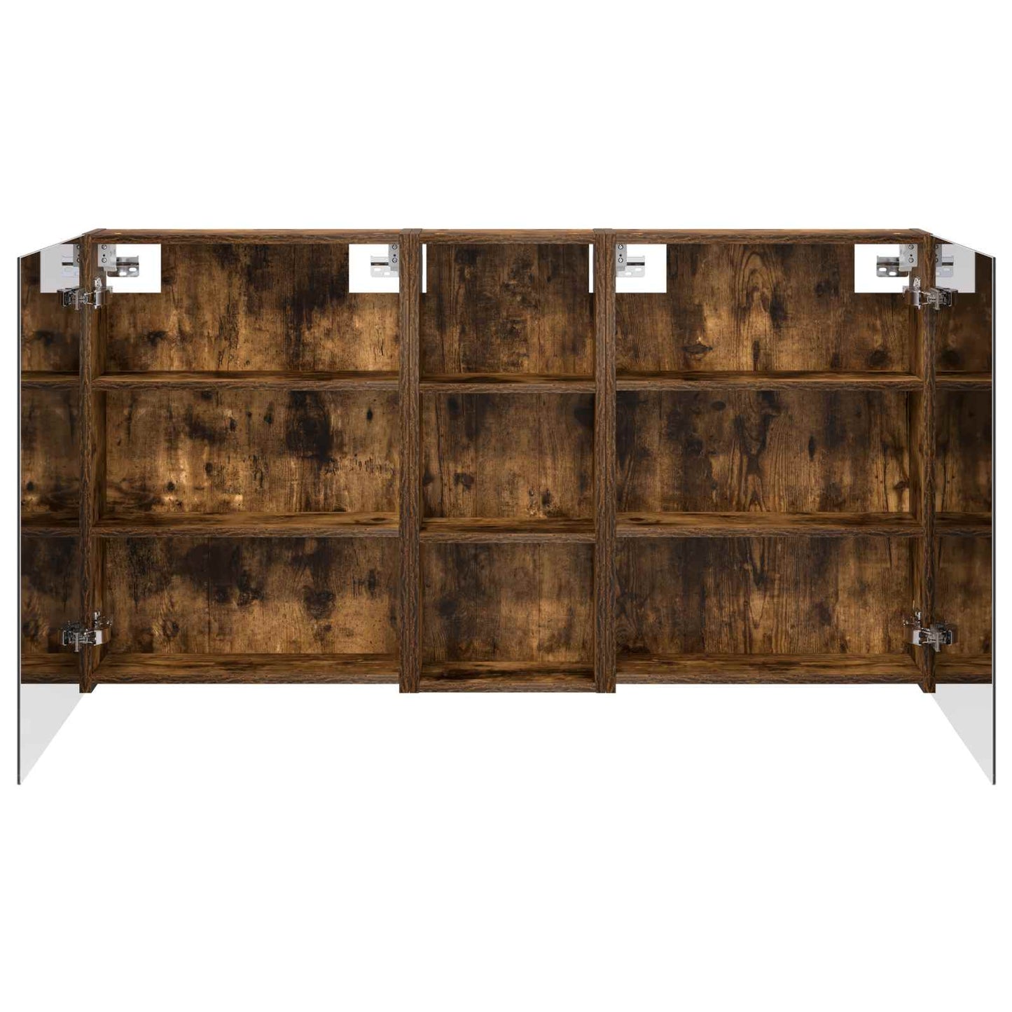 Badkamerkastenset 3 pcs 130 x 14,5 x 70 cm Bewerkt hout