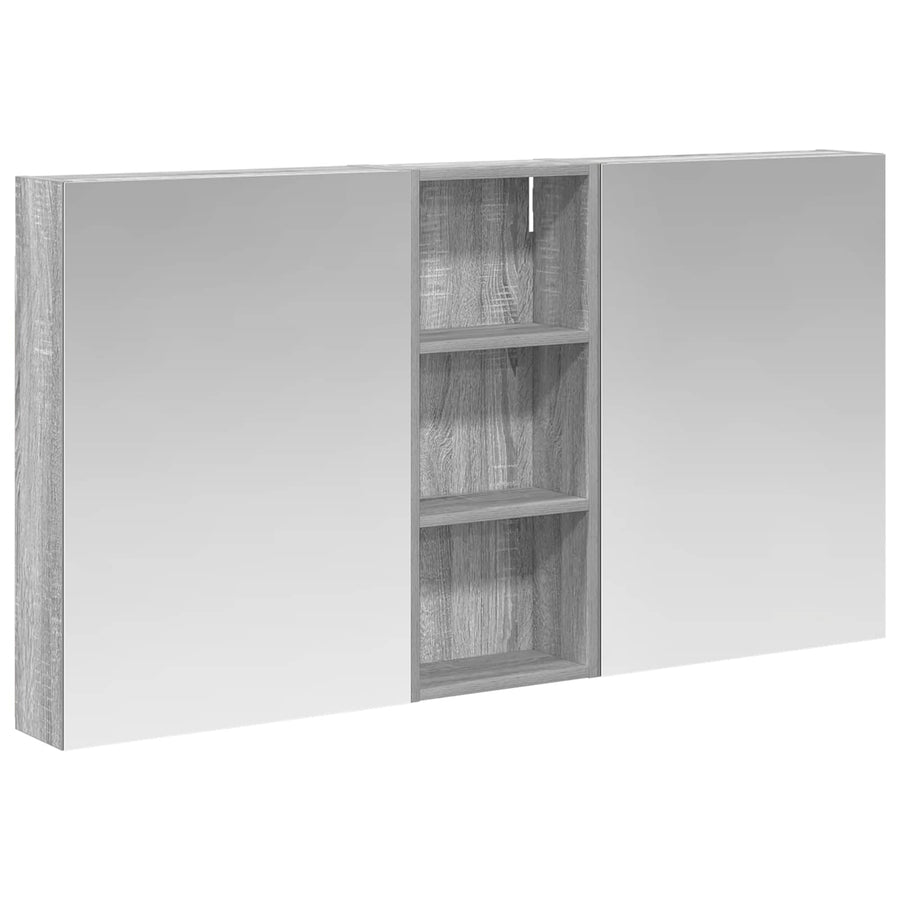 Badkamerkastenset 3 pcs 130 x 14,5 x 70 cm Bewerkt hout