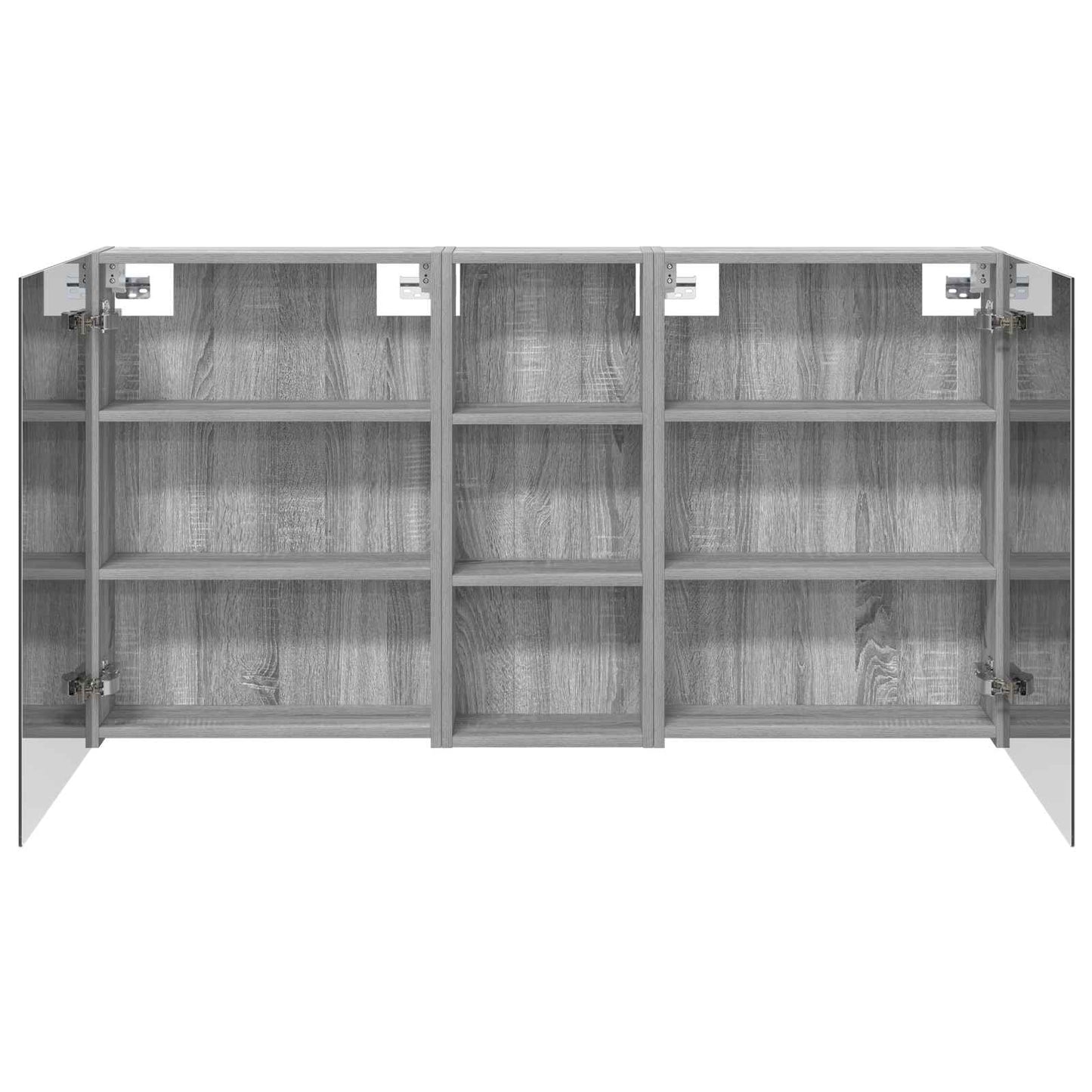 Badkamerkastenset 3 pcs 130 x 14,5 x 70 cm Bewerkt hout