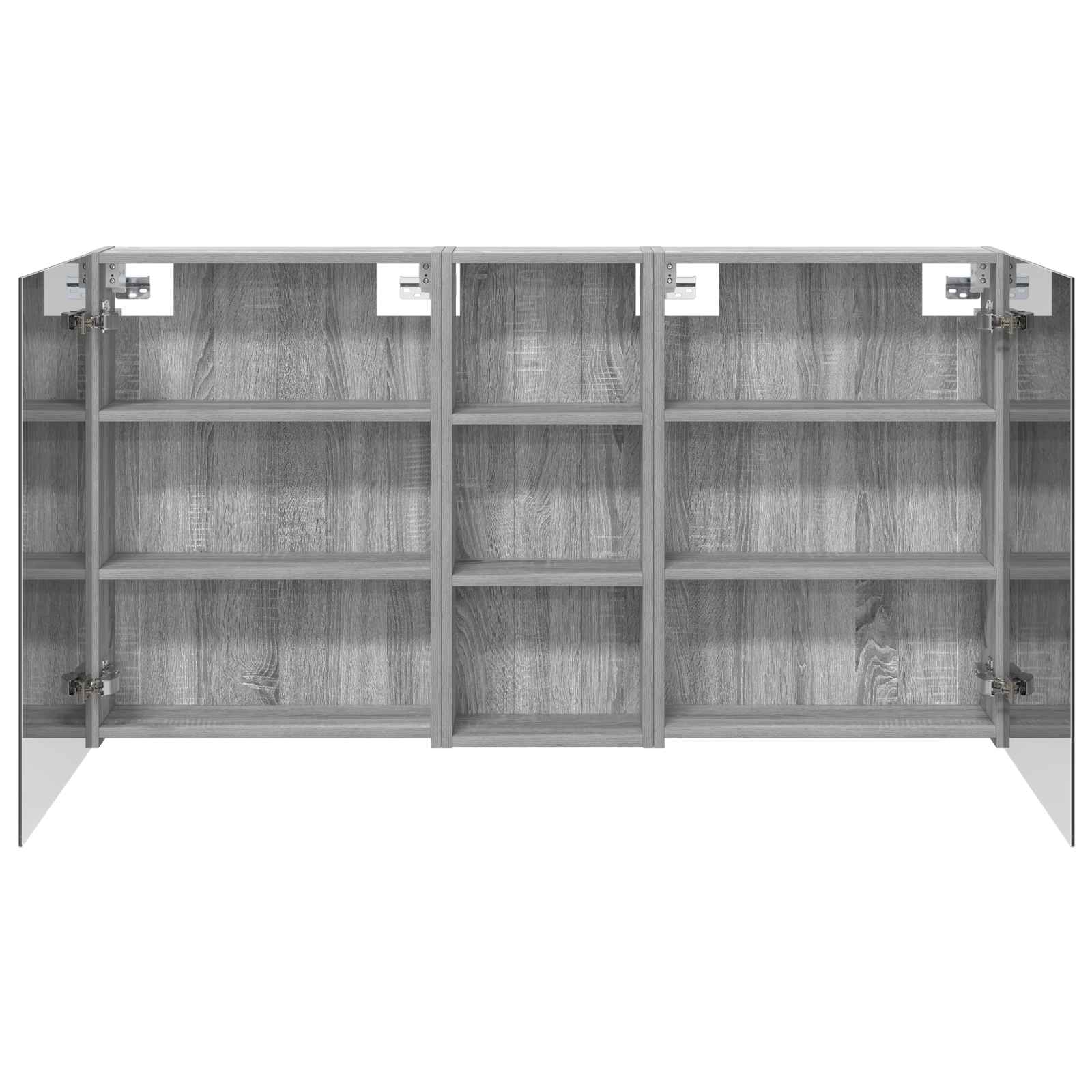 Badkamerkastenset 3 pcs 130 x 14,5 x 70 cm Bewerkt hout