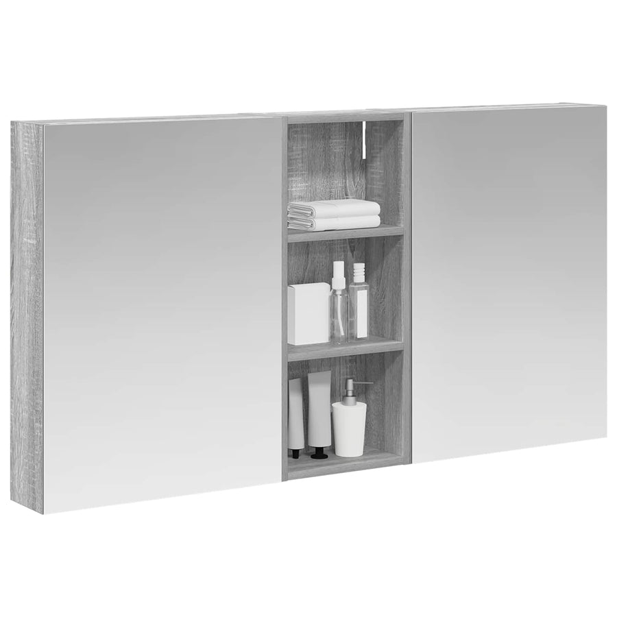 Badkamerkastenset 3 pcs 130 x 14,5 x 70 cm Bewerkt hout