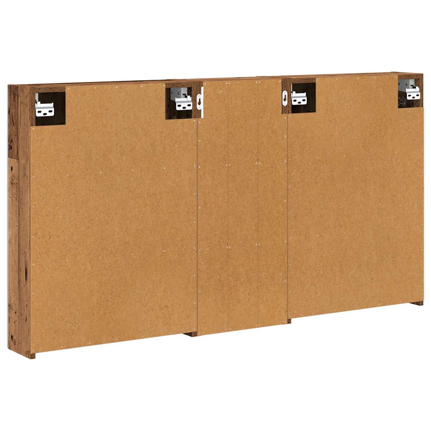 Badkamerkastenset 3 pcs 130 x 14,5 x 70 cm Bewerkt hout