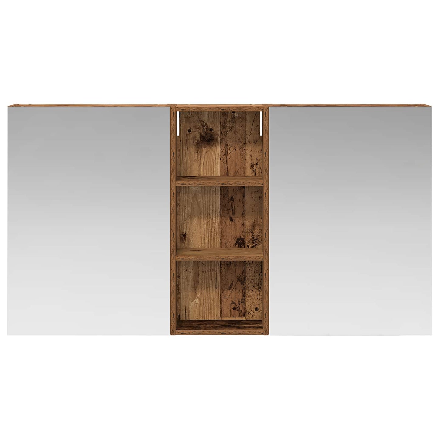 Badkamerkastenset 3 pcs 130 x 14,5 x 70 cm Bewerkt hout