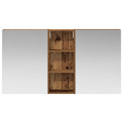 Badkamerkastenset 3 pcs 130 x 14,5 x 70 cm Bewerkt hout
