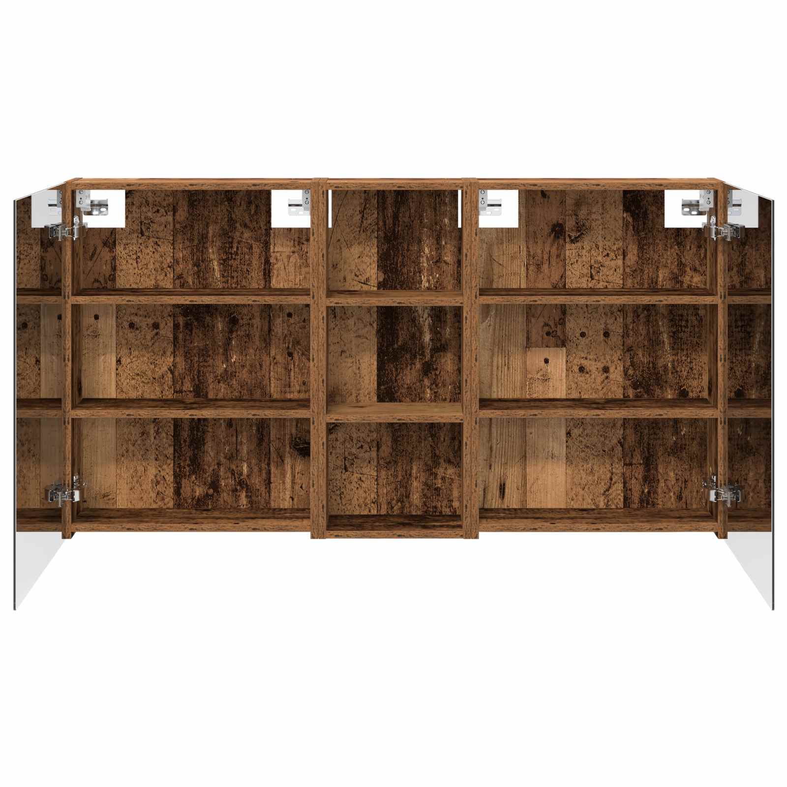 Badkamerkastenset 3 pcs 130 x 14,5 x 70 cm Bewerkt hout