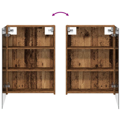 Badkamerkastenset 3 pcs 130 x 14,5 x 70 cm Bewerkt hout