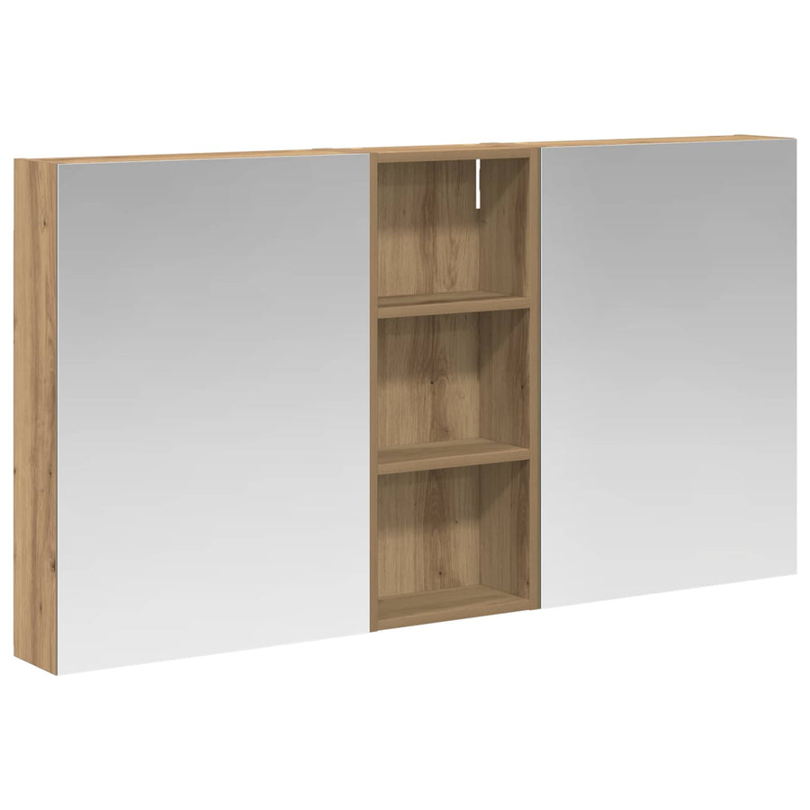 Badkamerkastenset 3 pcs 130 x 14,5 x 70 cm Bewerkt hout