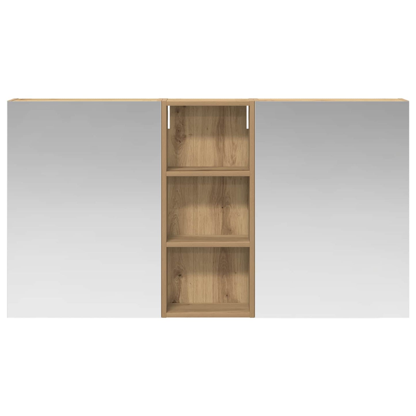 Badkamerkastenset 3 pcs 130 x 14,5 x 70 cm Bewerkt hout