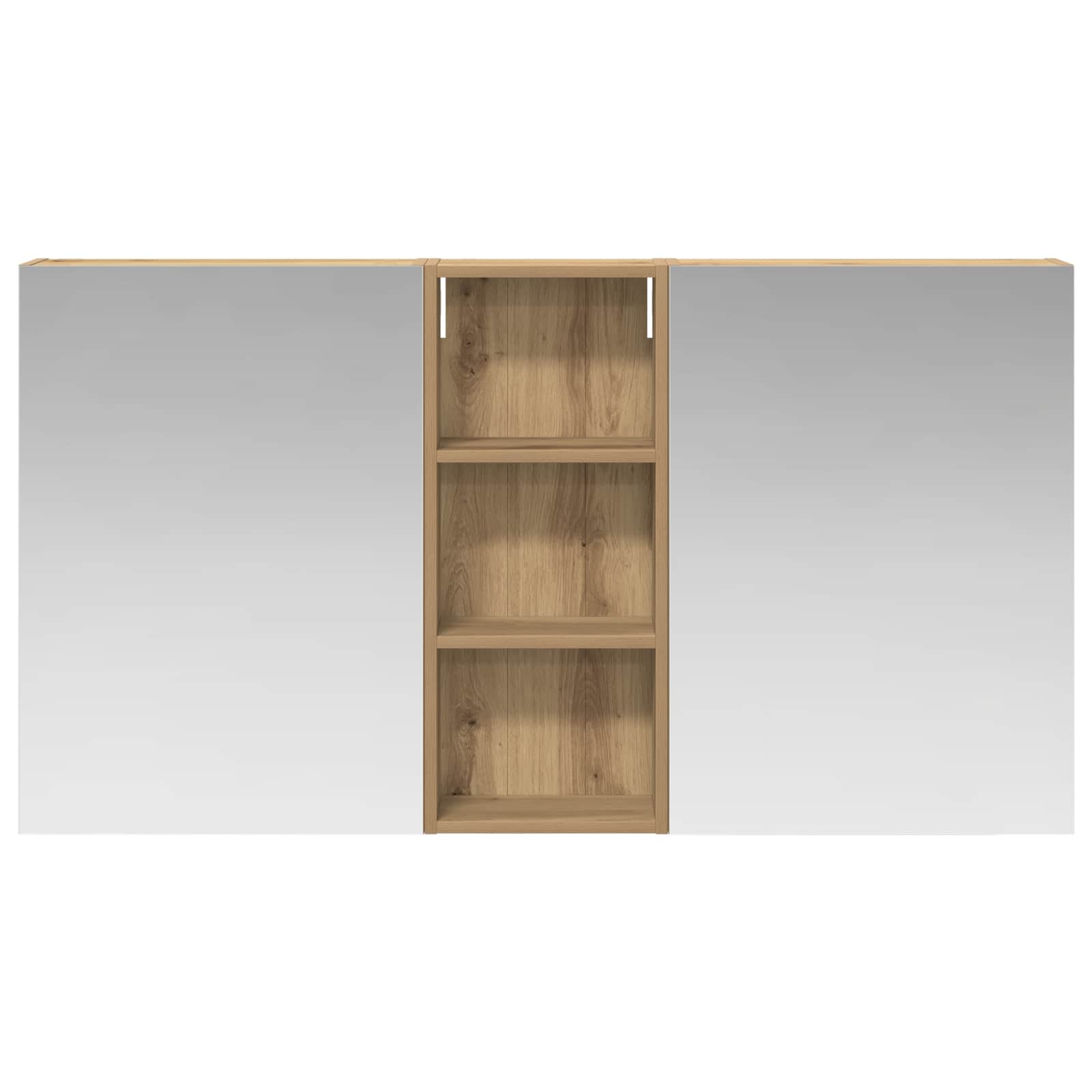 Badkamerkastenset 3 pcs 130 x 14,5 x 70 cm Bewerkt hout