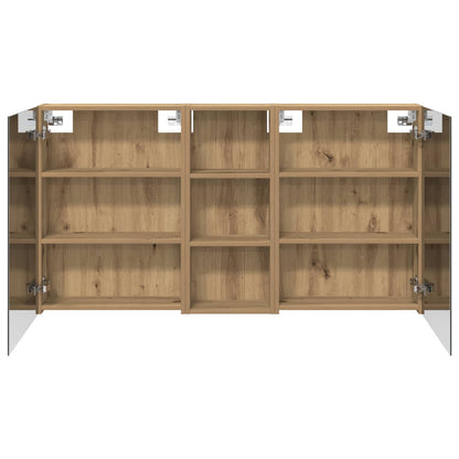 Badkamerkastenset 3 pcs 130 x 14,5 x 70 cm Bewerkt hout