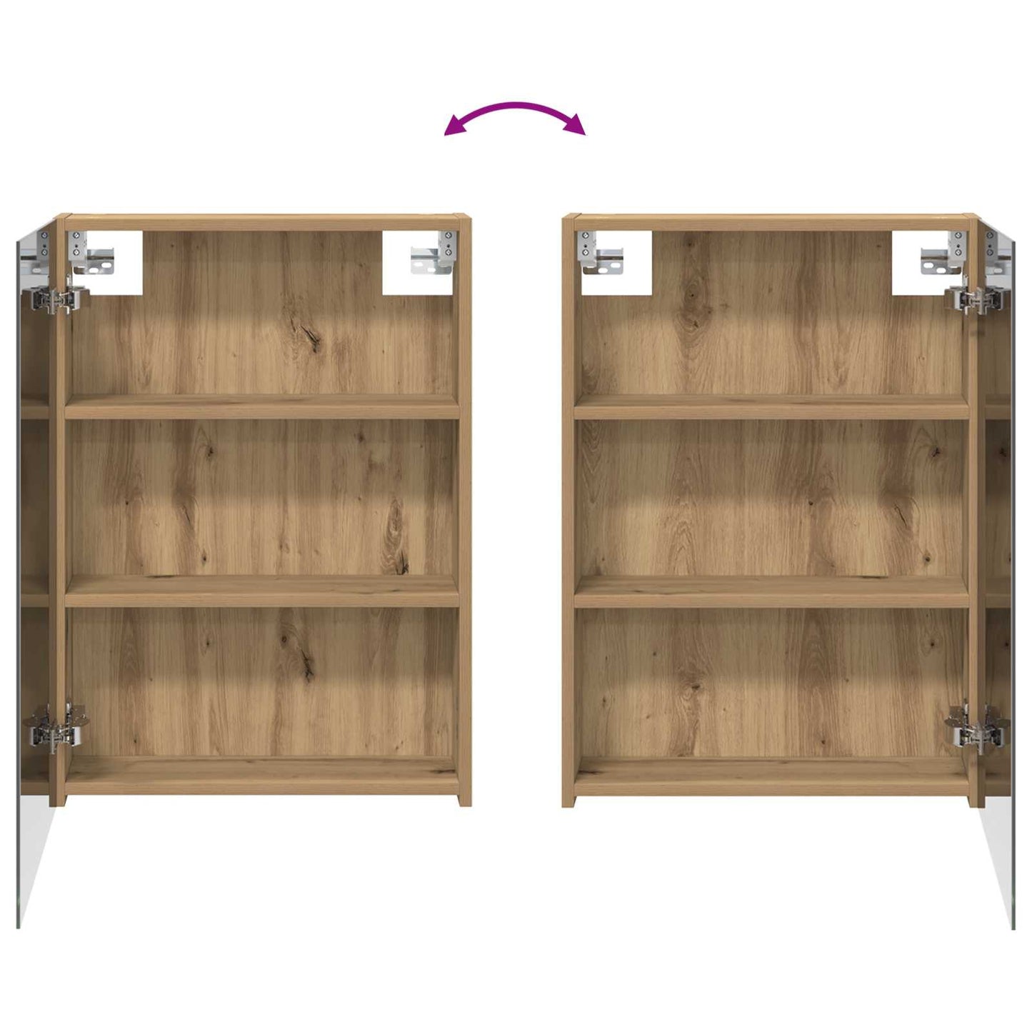 Badkamerkastenset 3 pcs 130 x 14,5 x 70 cm Bewerkt hout