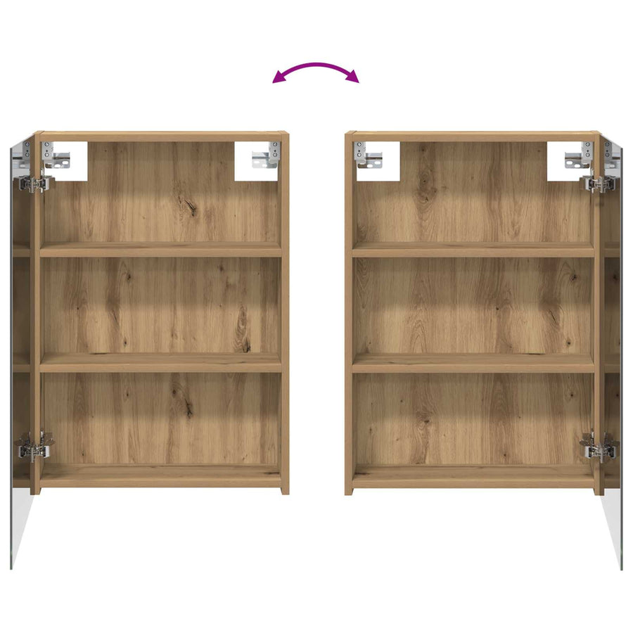 Badkamerkastenset 3 pcs 130 x 14,5 x 70 cm Bewerkt hout