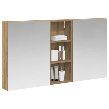 Badkamerkastenset 3 pcs 130 x 14,5 x 70 cm Bewerkt hout