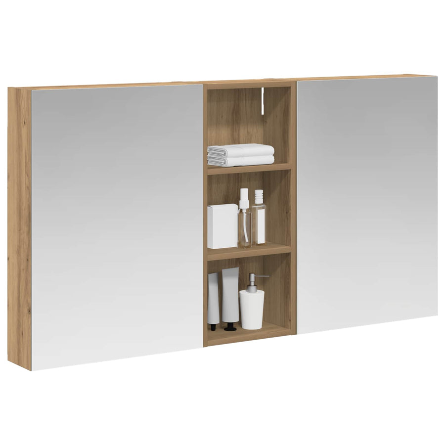 Badkamerkastenset 3 pcs 130 x 14,5 x 70 cm Bewerkt hout