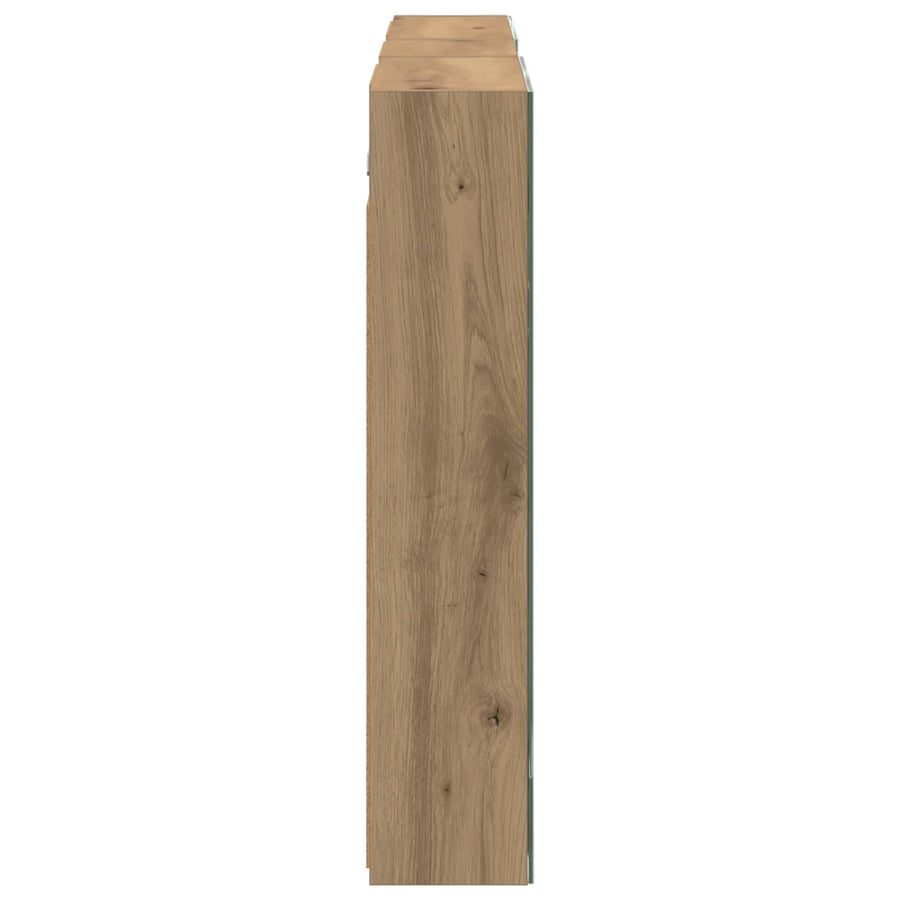 Badkamerkastenset 3 pcs 130 x 14,5 x 70 cm Bewerkt hout