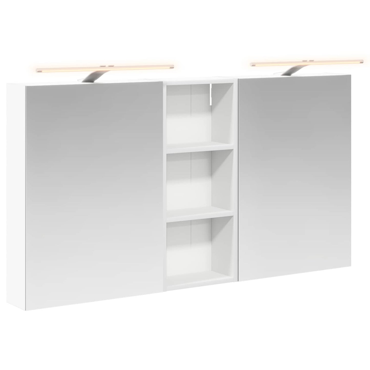 Badkamerkastenset 3 pcs 130 x 14,5 x 70 cm Bewerkt hout