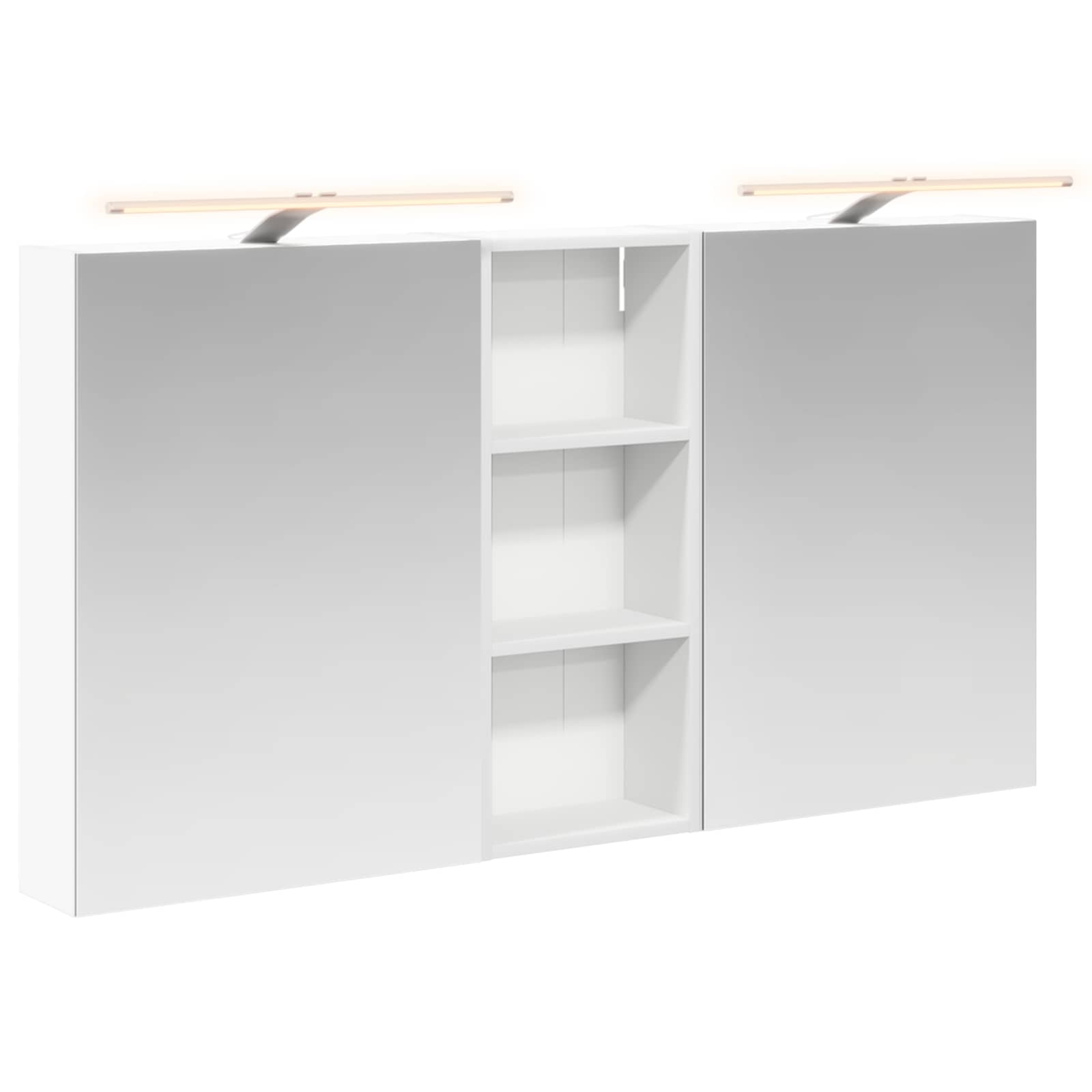 Badkamerkastenset 3 pcs 130 x 14,5 x 70 cm Bewerkt hout