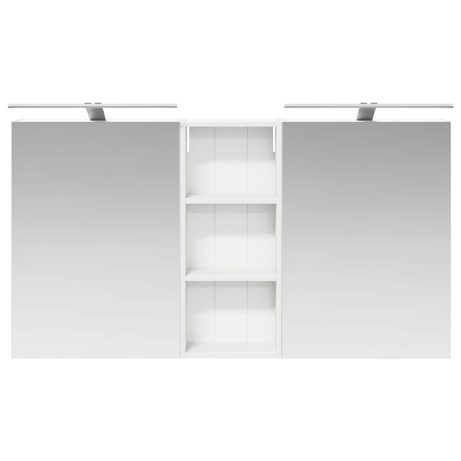 Badkamerkastenset 3 pcs 130 x 14,5 x 70 cm Bewerkt hout