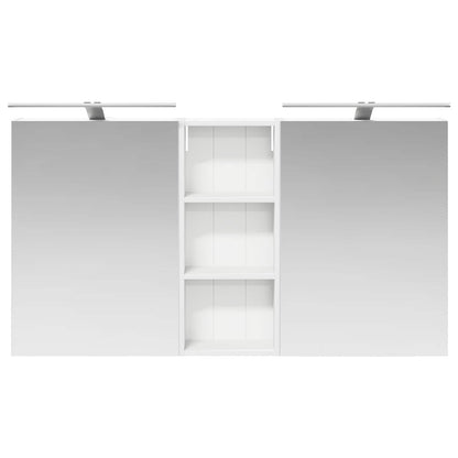 Badkamerkastenset 3 pcs 130 x 14,5 x 70 cm Bewerkt hout