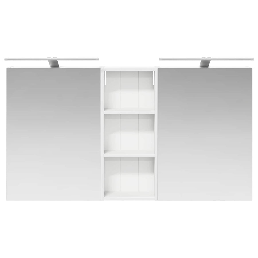 Badkamerkastenset 3 pcs 130 x 14,5 x 70 cm Bewerkt hout