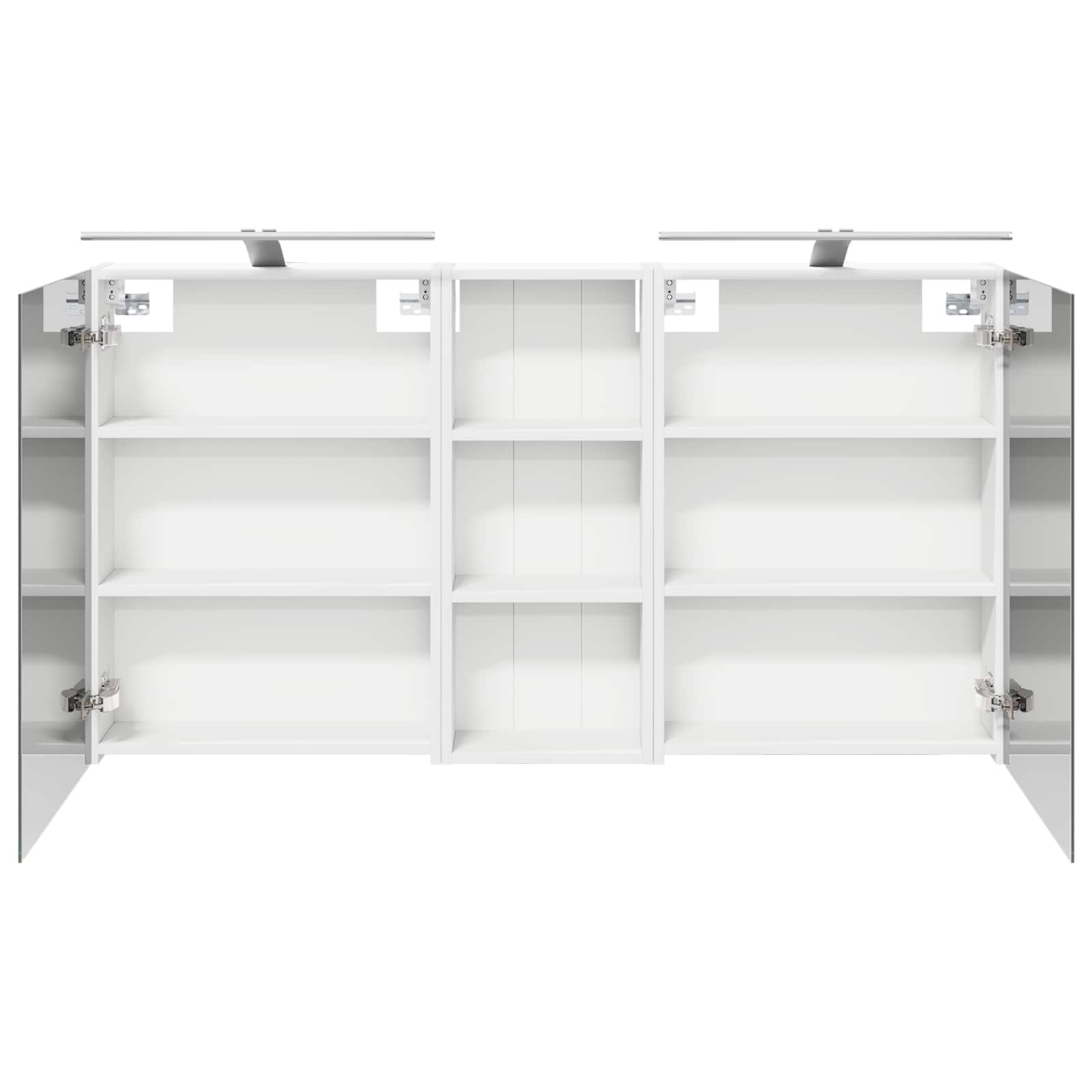Badkamerkastenset 3 pcs 130 x 14,5 x 70 cm Bewerkt hout