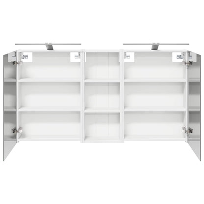 Badkamerkastenset 3 pcs 130 x 14,5 x 70 cm Bewerkt hout