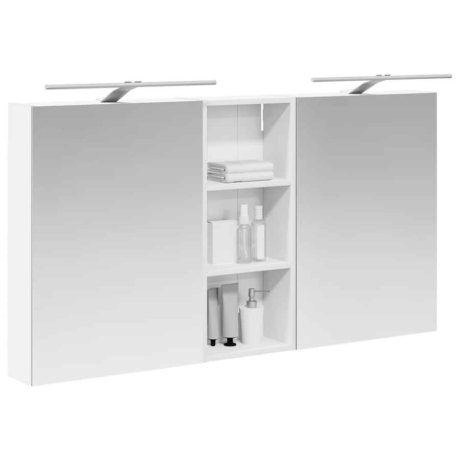 Badkamerkastenset 3 pcs 130 x 14,5 x 70 cm Bewerkt hout