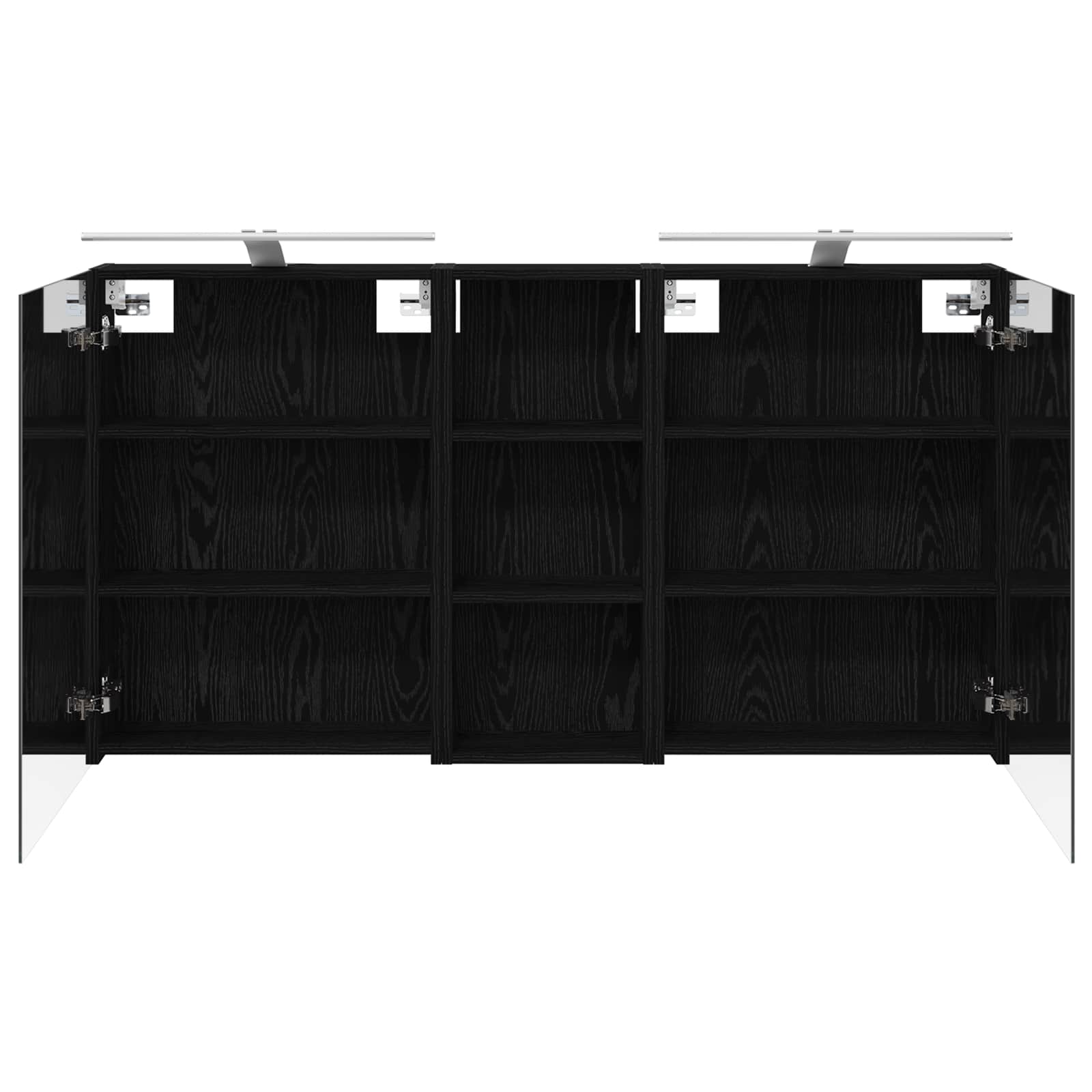 Badkamerkastenset 3 pcs 130 x 14,5 x 70 cm Bewerkt hout