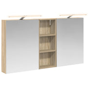 Badkamerkastenset 130x14,5x70 cm bewerkt hout