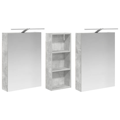 Badkamerkastenset 3 pcs 130 x 14,5 x 70 cm Bewerkt hout