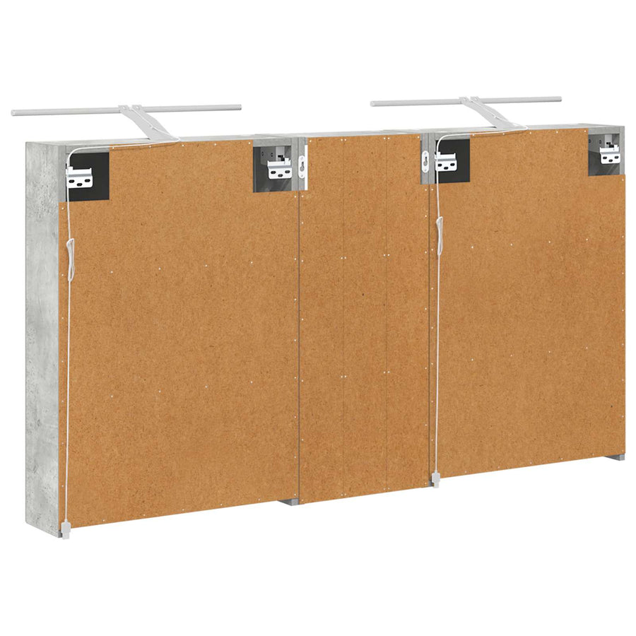 Badkamerkastenset 3 pcs 130 x 14,5 x 70 cm Bewerkt hout