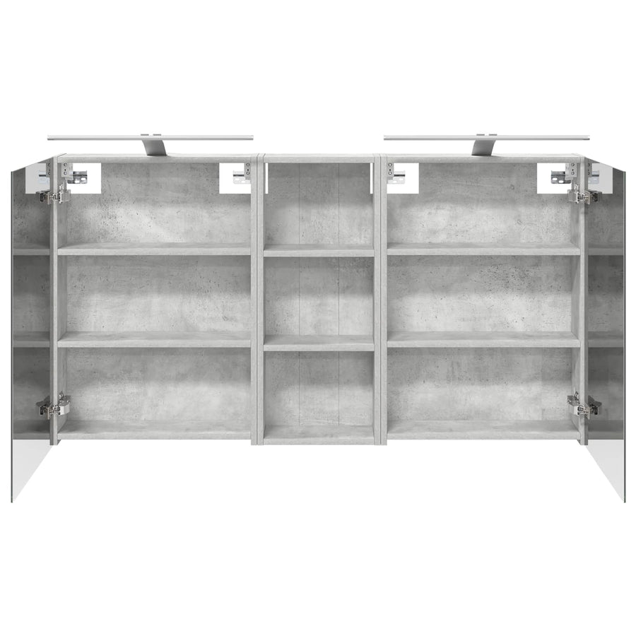 Badkamerkastenset 3 pcs 130 x 14,5 x 70 cm Bewerkt hout
