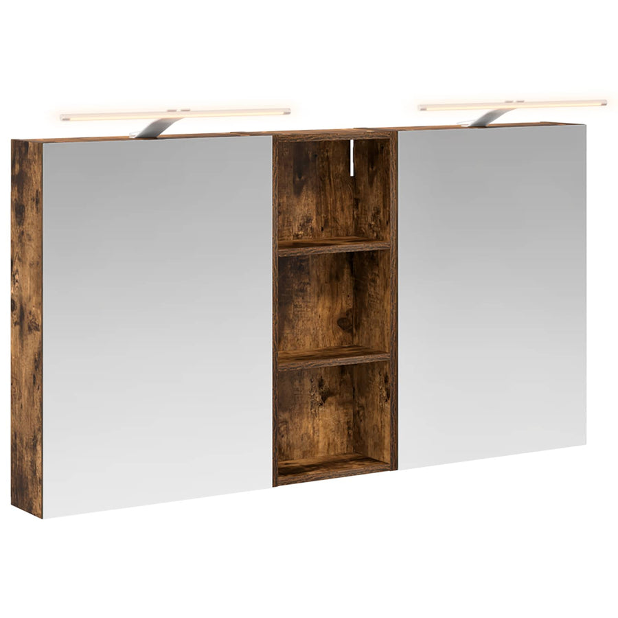 Badkamerkastenset 3 pcs 130 x 14,5 x 70 cm Bewerkt hout