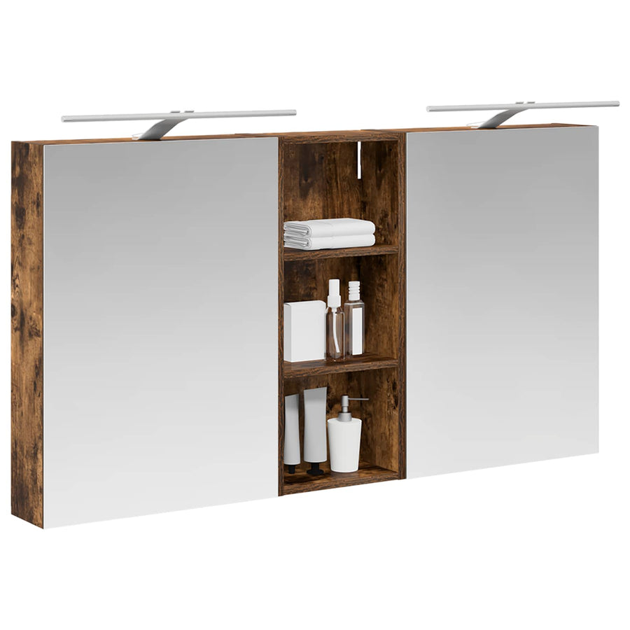 Badkamerkastenset 3 pcs 130 x 14,5 x 70 cm Bewerkt hout