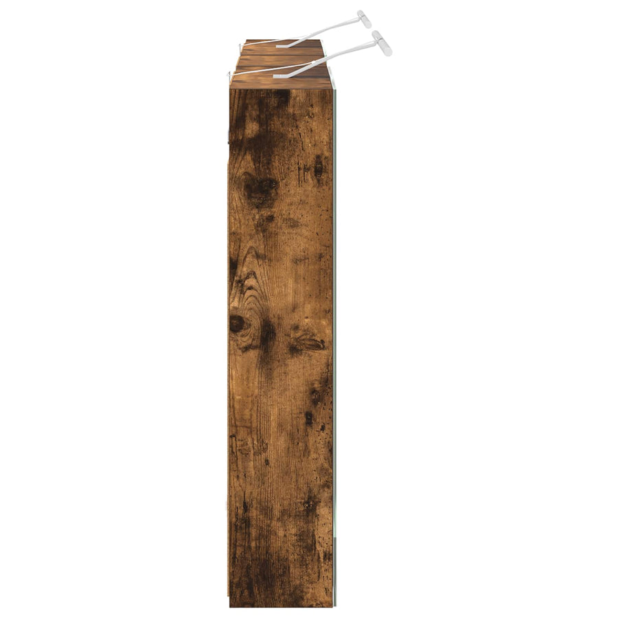 Badkamerkastenset 3 pcs 130 x 14,5 x 70 cm Bewerkt hout