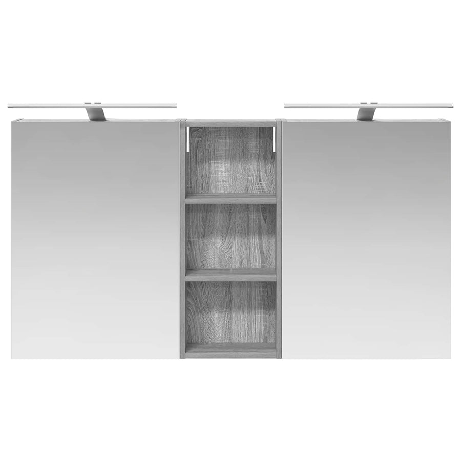 Badkamerkastenset 3 pcs 130 x 14,5 x 70 cm Bewerkt hout