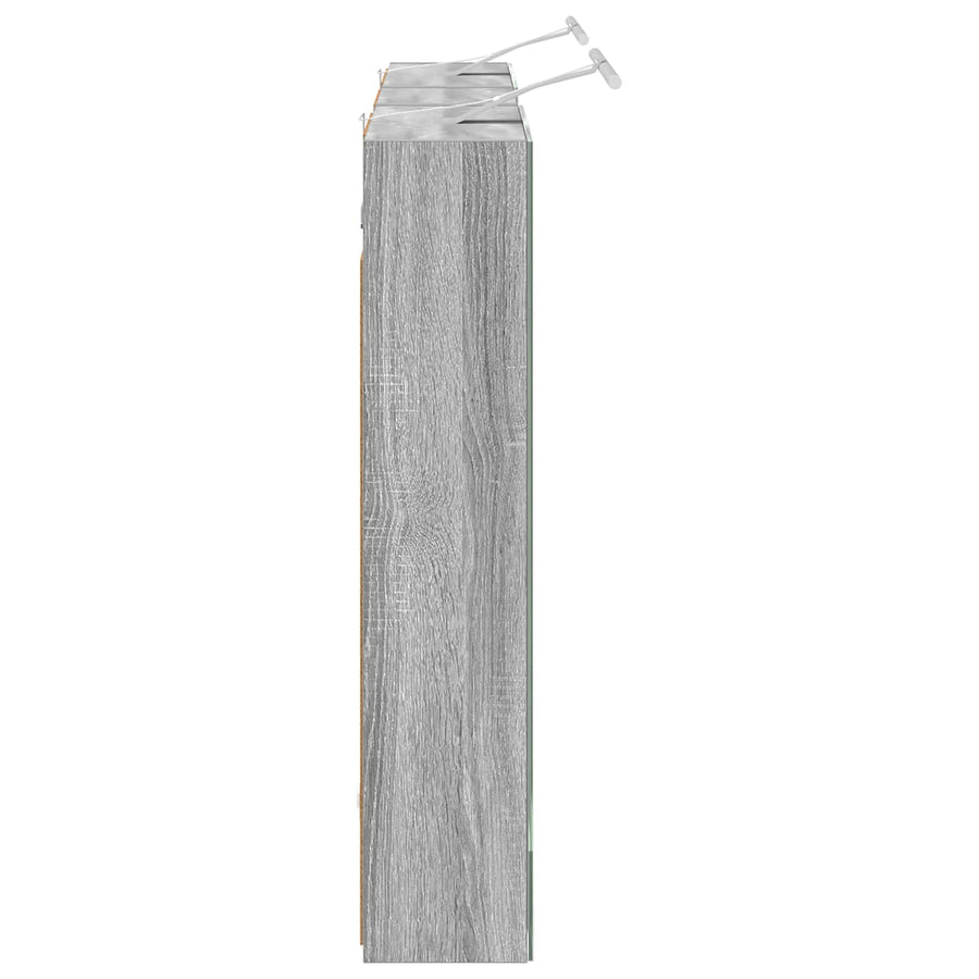 Badkamerkastenset 3 pcs 130 x 14,5 x 70 cm Bewerkt hout