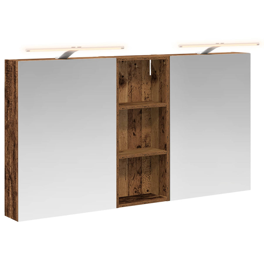Badkamerkastenset 3 pcs 130 x 14,5 x 70 cm Bewerkt hout