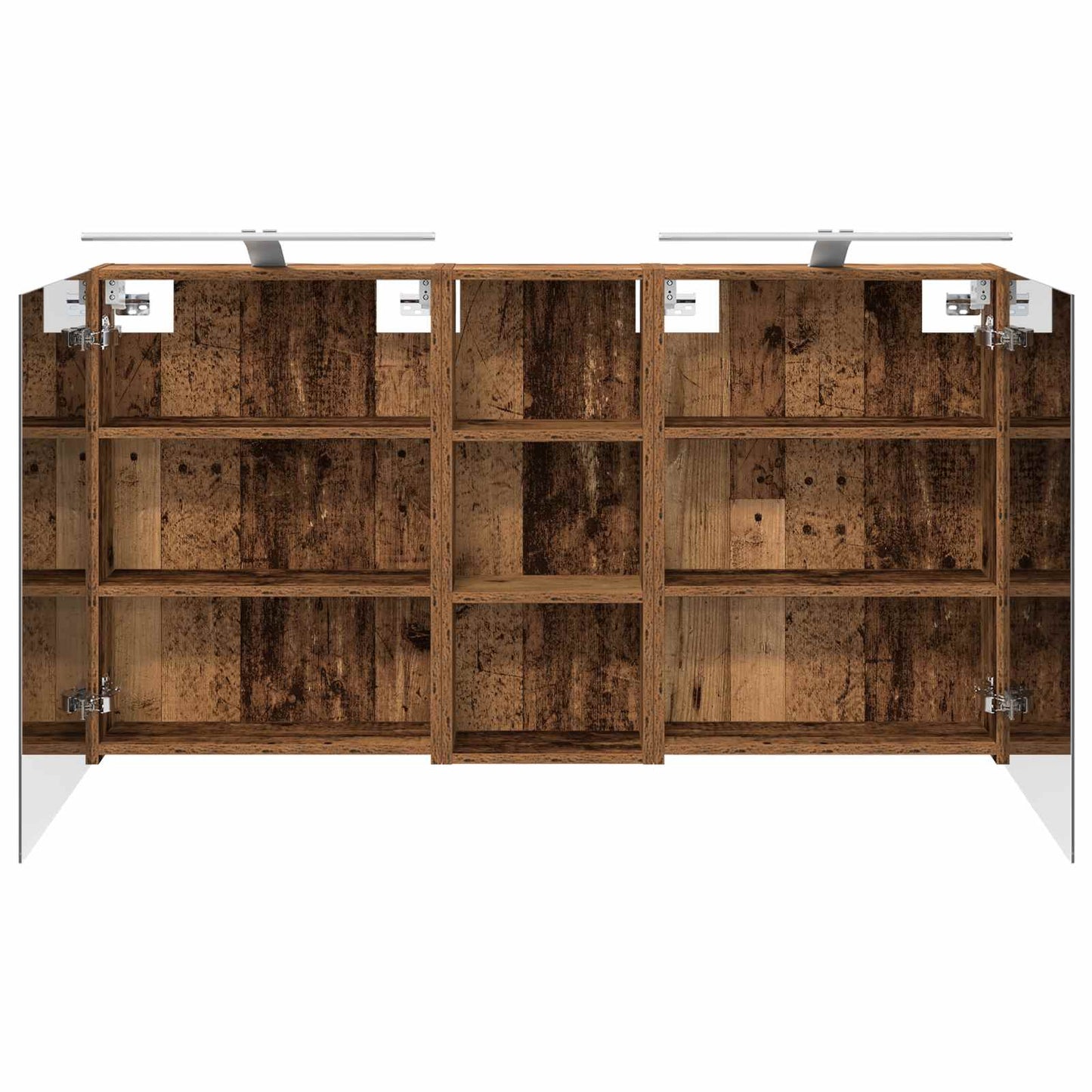 Badkamerkastenset 3 pcs 130 x 14,5 x 70 cm Bewerkt hout