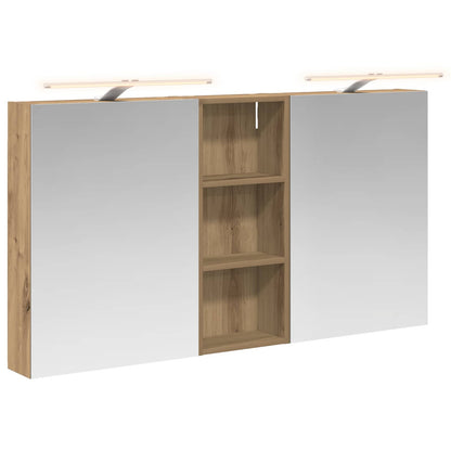 Badkamerkastenset 3 pcs 130 x 14,5 x 70 cm Bewerkt hout