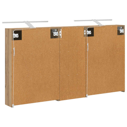 Badkamerkastenset 3 pcs 130 x 14,5 x 70 cm Bewerkt hout